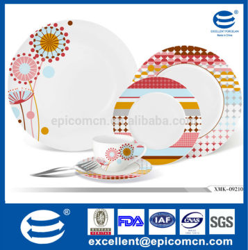 20 pcs china round ceramic kitchen utensils porcelain dishes set of 5pcs with bowl mug tea set