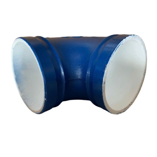 Codo acanalado azul de 90 grados para aplicaciones industriales