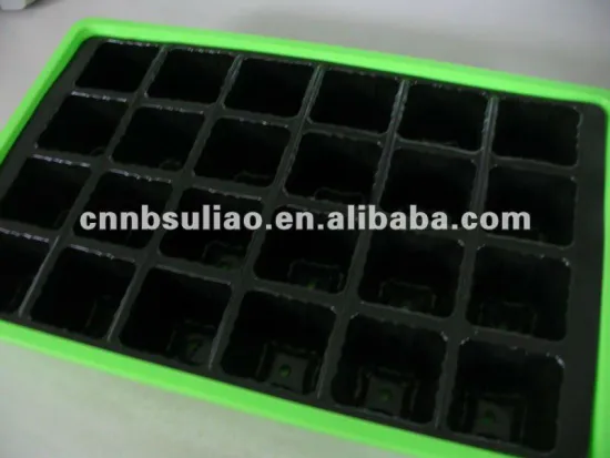 black plastic nursery flower pots