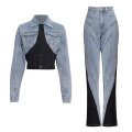 Mulheres elegantes Trendy Pant Jackets Sets Sets