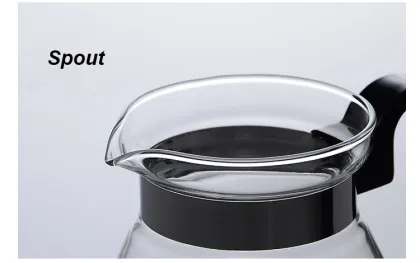 pyrex glass cooking pot , coffee pot with handle, Eco-friendly and Human-friendly water pot