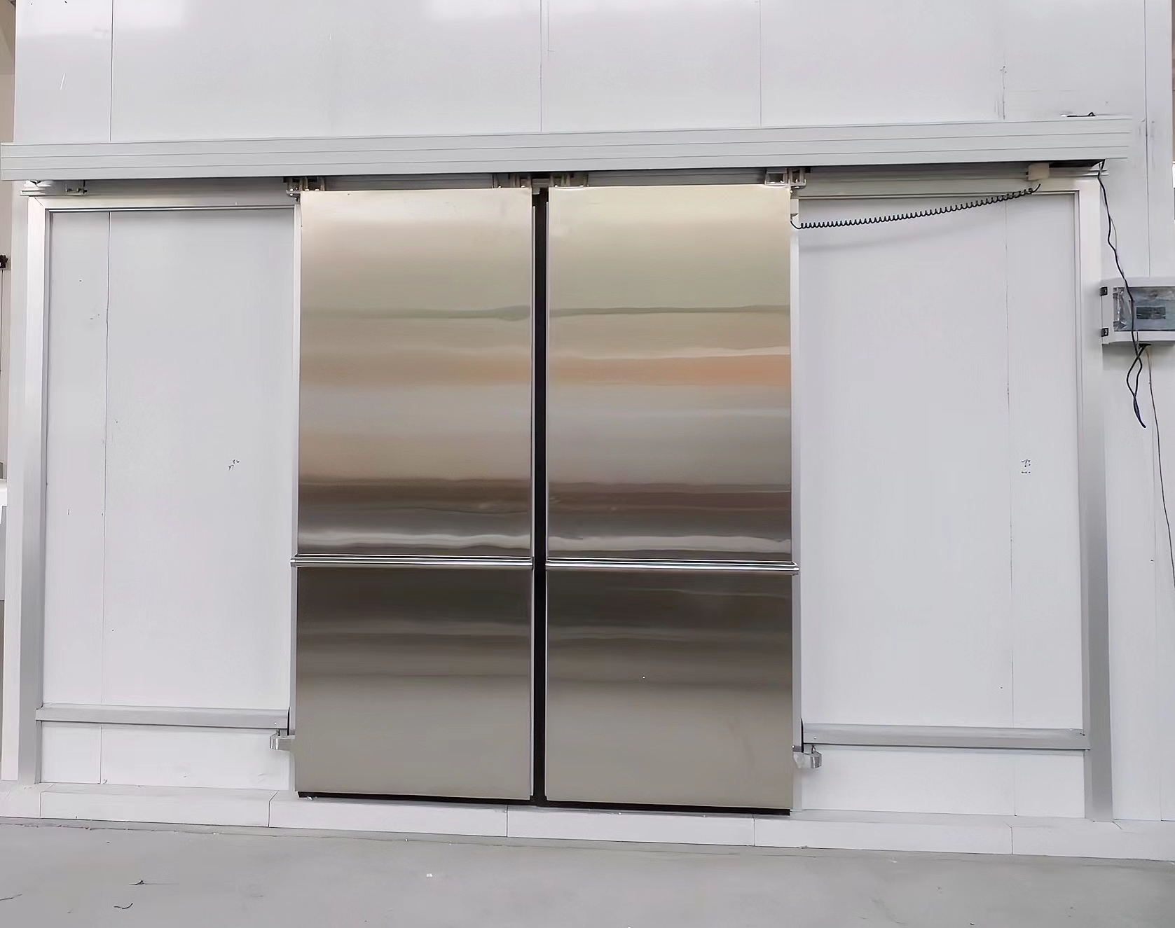 Medical stainless steel electric sliding single clean door