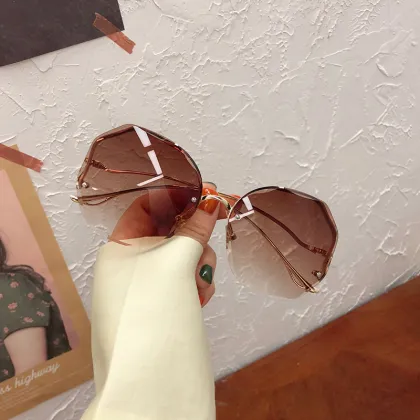 2024 Newest Women's UV400 Rimless Gradient Sunglasses by Designer Brands