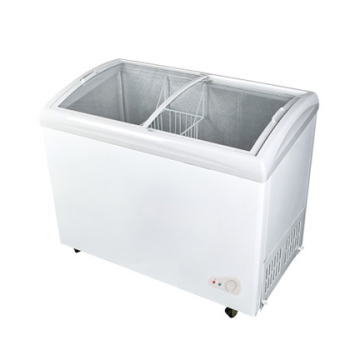 Curved Glass Door Chest Freezer