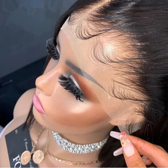 Full 13x6 13x4 Frontal Hd Lace Wig Cuticle Aligned Virgin Raw Indian Hair Wig Unprocessed 100% Human Hair Glueless Full Lace Wig