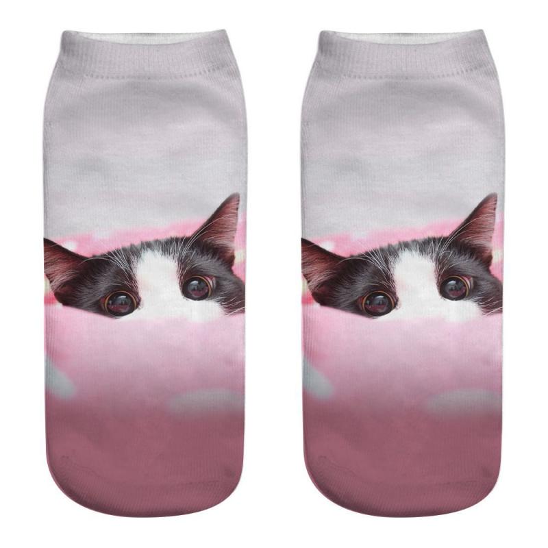 New Arrival 3D Cute Knight Cat Printed Anklet Socks Funny Casual Women Girls Short Socks Hosiery Clothing Accessories