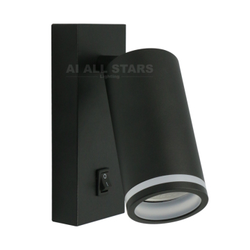 Modern Bedroom Bedside GU10 Surface Spotlight Adjustable Wall Lamp with Switch