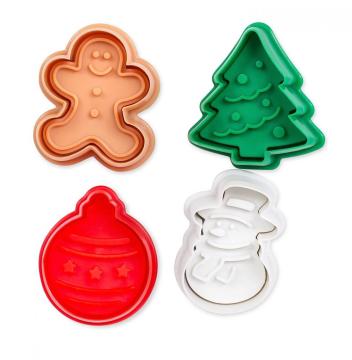 Cetakan Musim Sejuk Plastik Krismas Bertemakan Cookie Cutter Set