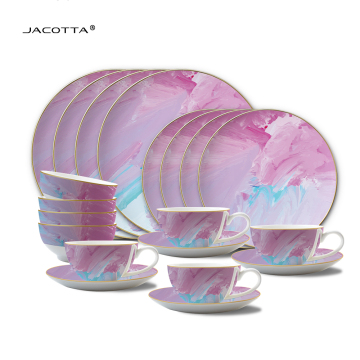 Wholesale Watercolour Charger Plates and Porcelain Tableware Sets