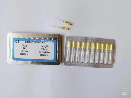 Dental Barbed Broaches 21mm or 25mm