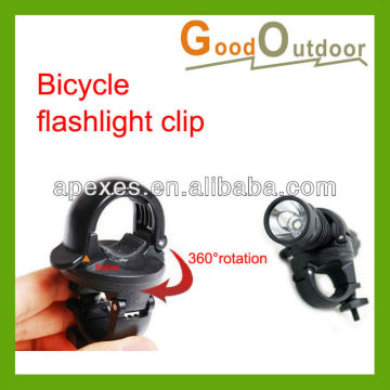T10-23 360 degree rotating flashlight bicycle clip
