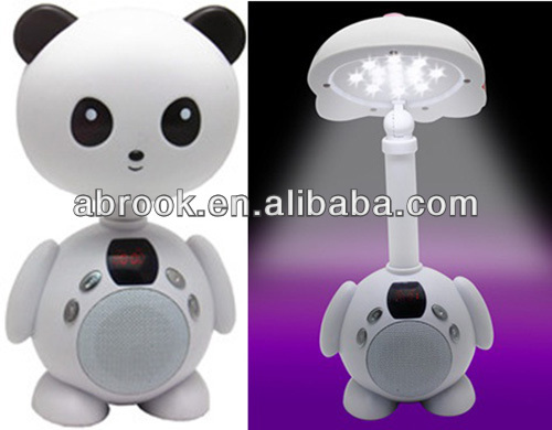 New cartoon design gift portable mini speaker lamp led for kids