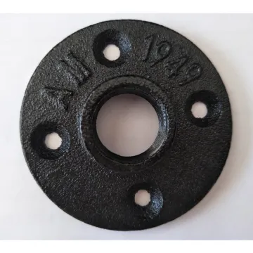 Black cast iron 3/4" floor flange for DIY table