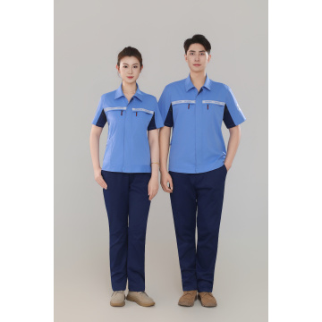 গ্রীষ্মের ছোট হাতা শীর্ষ - নীল ধূসর