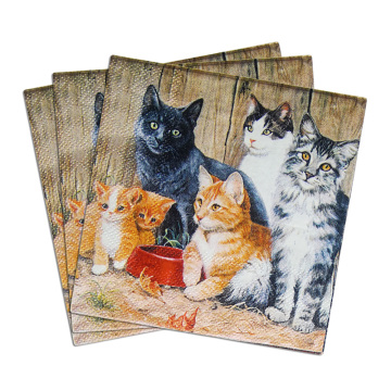 2ply 20PCS Printed Virgin Wood Pulp Tissue Decorative Paper Napkins: Your Stylish Table Companion
