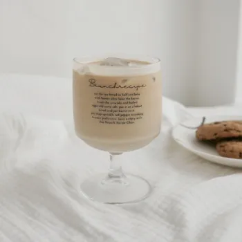 Korean Style Short Stemmed Transparent Yogurt Mousse Glass