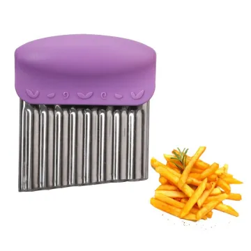 stainless steel vegetable carror potato wavy crinkle slicer