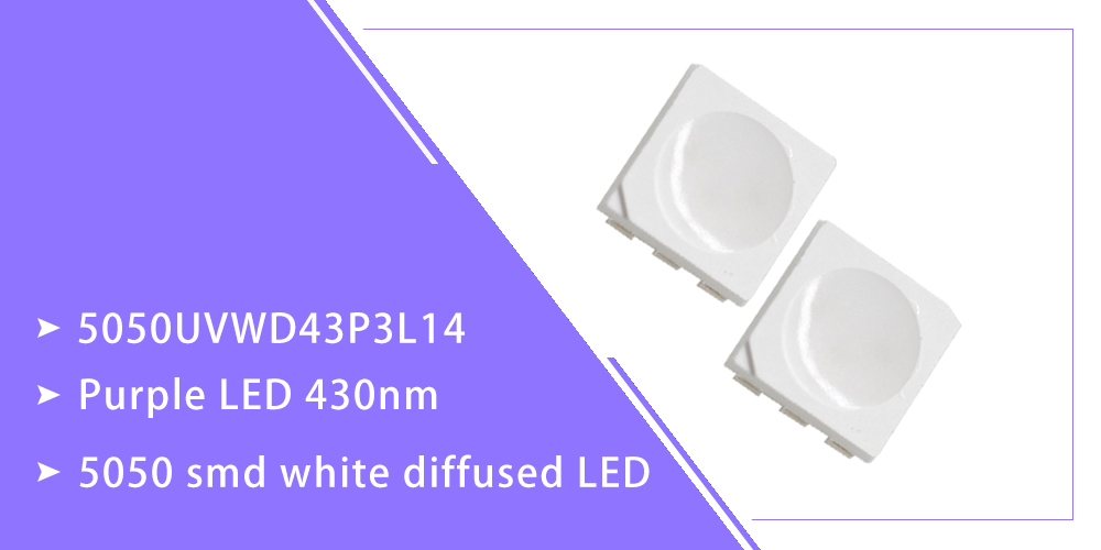 5050 SMD Purple LED detail