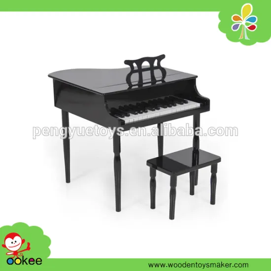 Wholesale best seller baby wooden toy 30 keys mini piano with bench