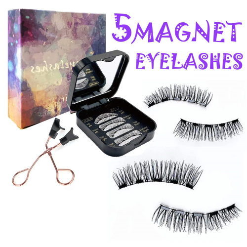 Strip Magnetic Eyelashes 5 magnets invisible band strip magnetic eyelashes Manufactory