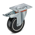 75/100/125 mm Pu Bracket caster for trolley carts