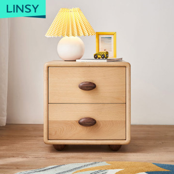 Linsy French Vintage Style Wooden Nightstand LS165B2