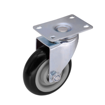Medium duty PVC(PU) caster wheel-Black