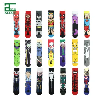 Wholesale Cheap Men's Tube Socks with Anime and Comic Characters