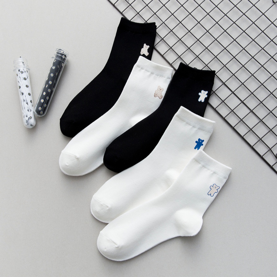 Animal Embroidered Socks para sa Kids Spring Autumn