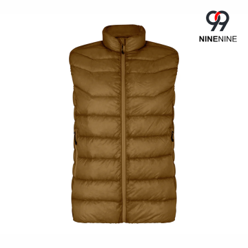 Gilet isolé ultra léger et pliable à col montant