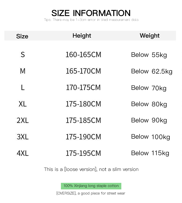 Size Information 25w