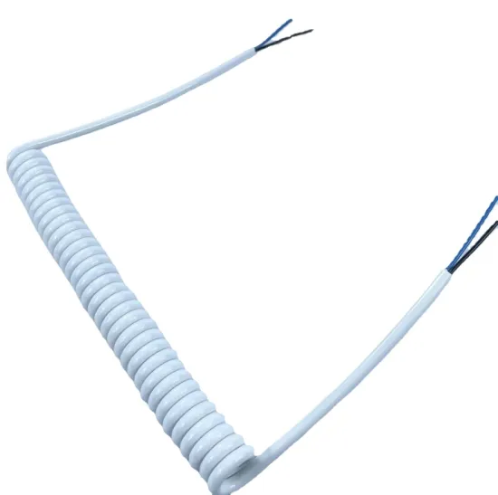 White PU Extension Spring Cables - Electrical Coil Cables