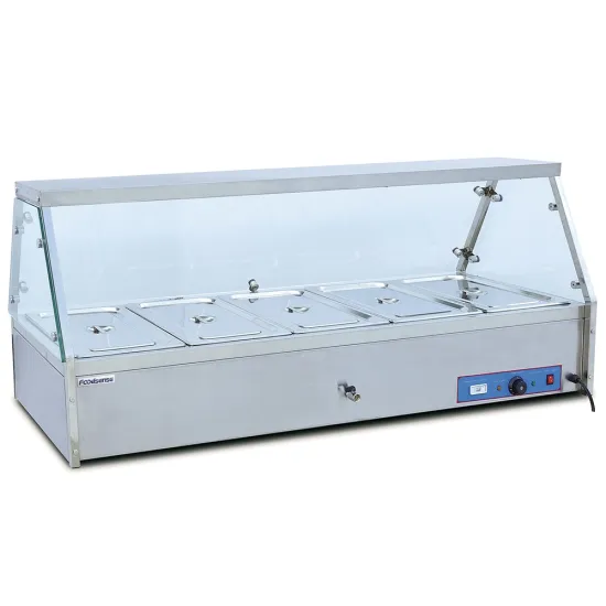 High Quality Counter-Top Commercial Bain Marie with Glass Cover