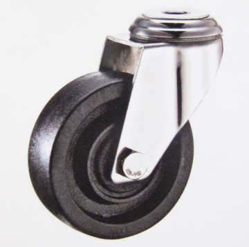 Stainless corrosion proof bolt hole high temperature casters