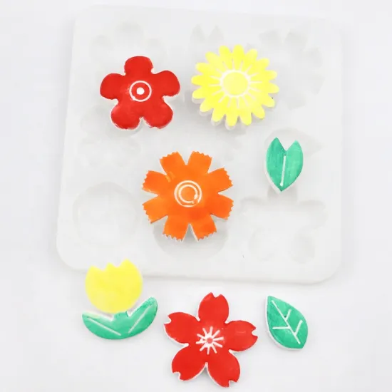 749-Shape Leaf & Flower Silicone Mold: DIY Resin, Jewelry Making, & Cake Decoration Tools