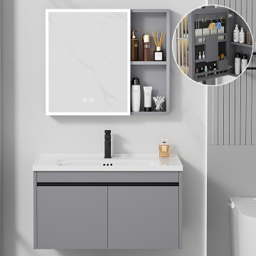 Modern Frame Mirror Cabinet with Storage for Hotel Bathroom Vanities