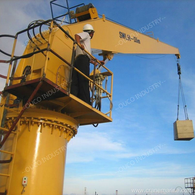 OUCO stiff boom crane with 5T load, 13.5m jib length, stable operation