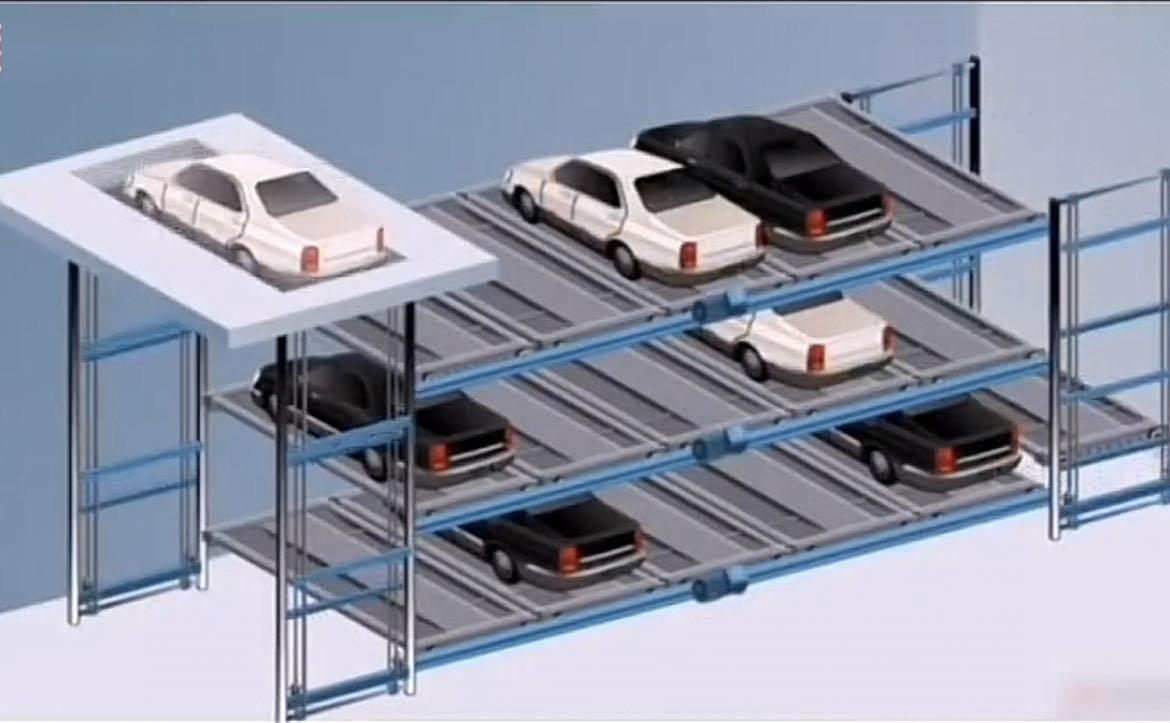 Sistema de estacionamiento giratorio de varios niveles