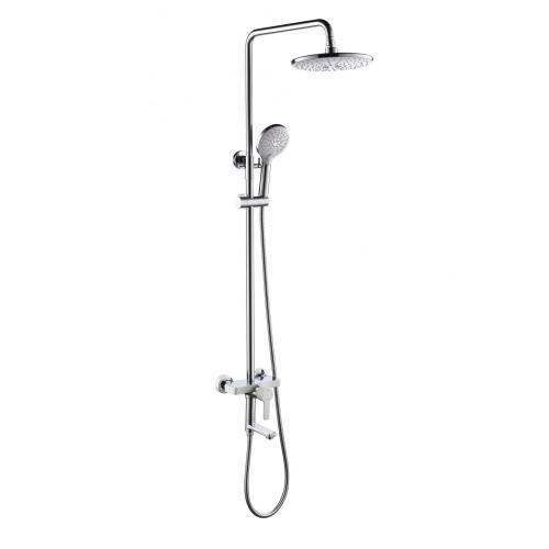 Triple Functions White Chrome Mixed Bath Shower Set