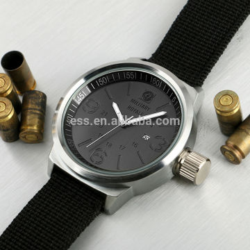 Men Army Style Black Dial Nylon Band Military Royal Nylon Strap Watch MR076