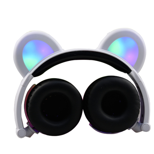 Wireless kids headset for girl with led light