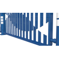 Coastal Blue White City Street Fencing With Artistic Design