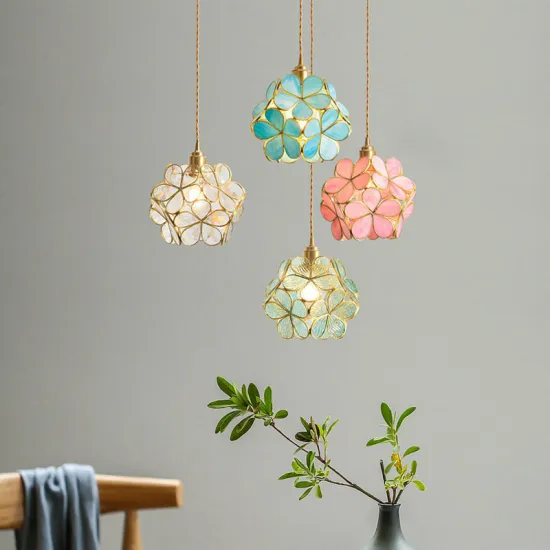 Copper Art Petal Chandelier for Bedroom and Dining Room Lighting
