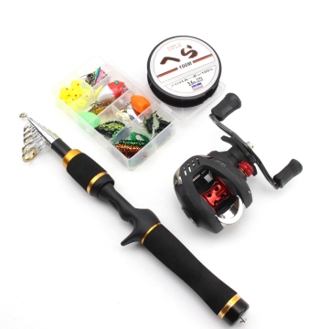 Mini 1.6m Carbon Fishing Pole Stick Kit Combo: Saltwater Telescopic Rod Set - New Arrivals