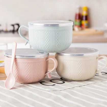 Stainless steel double anti-scalding noodle bowl