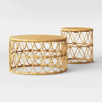 Natural Wood Bamboo Coffee Table