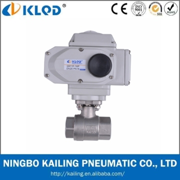 DN25 2 PCS Type Air Water Stainless Steel Material Electric Ball Valve