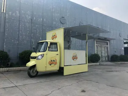 Hanyi Piaggio Ape Electric Tricycle Food Truck for Ice Cream Sales