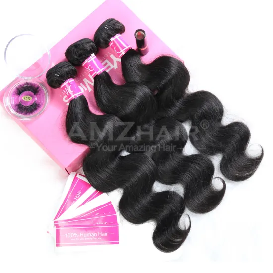 Amzhair 2020 New Arrival raw Brazilian virgin Cuticle Aligned Human Hair Body Wave Extension Wholesale human hair 3 4 Bundles