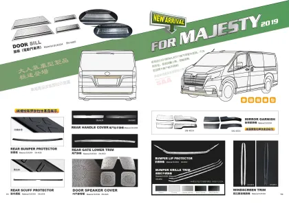 Wholesale OEM ODM Chrome Windscreen Trim for Toyota Majesty 2019